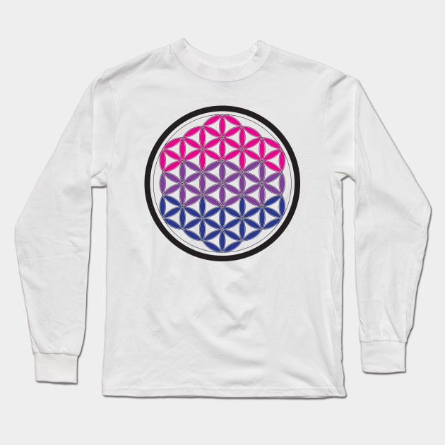 bi sacred geometry Long Sleeve T-Shirt by chromatosis